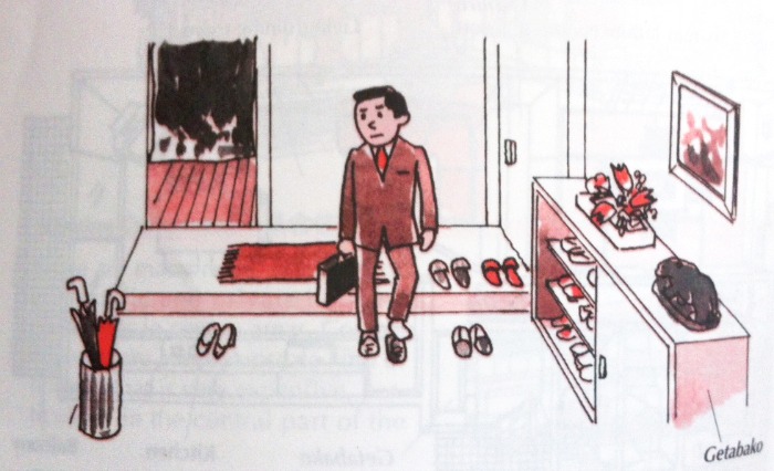 Ejemplo de genkan espacioso